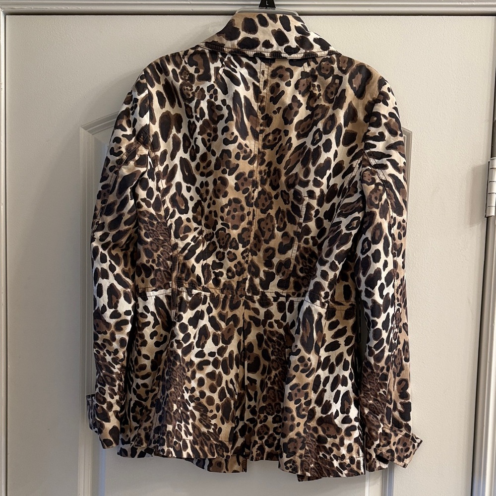 Zara Basic Leopard Print Blazer Winter Coat Jacket - image 3